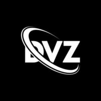 logo dvz. lettre dvz. création de logo de lettre dvz. initiales logo dvz liées avec un cercle et un logo monogramme majuscule. typographie dvz pour la technologie, les affaires et la marque immobilière. vecteur