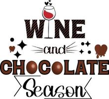saison vins et chocolats vecteur