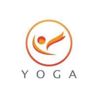 création de logo de personnes faisant du yoga symbole icône illustration vecteur