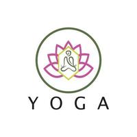 création de logo de personnes faisant du yoga symbole icône illustration vecteur