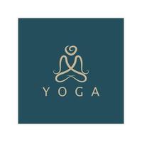 création de logo de personnes faisant du yoga symbole icône illustration vecteur