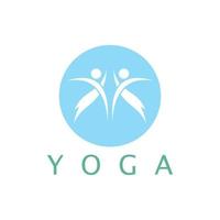 création de logo de personnes faisant du yoga symbole icône illustration vecteur