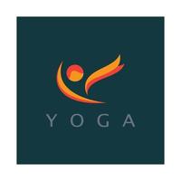 création de logo de personnes faisant du yoga symbole icône illustration vecteur