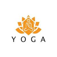 création de logo de personnes faisant du yoga symbole icône illustration vecteur