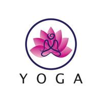 création de logo de personnes faisant du yoga symbole icône illustration vecteur