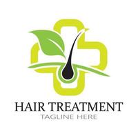 traitement des cheveux logo suppression logo image vectorielle illustration de conception vecteur
