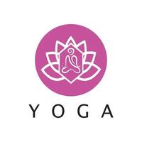 création de logo de personnes faisant du yoga symbole icône illustration vecteur