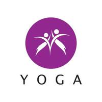 création de logo de personnes faisant du yoga symbole icône illustration vecteur