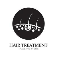 traitement des cheveux logo suppression logo image vectorielle illustration de conception vecteur