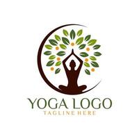 modèle de vecteur de conception de logo de yoga