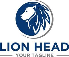création de signe de logo tête de lion vecteur