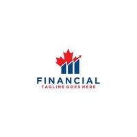 logo financier canadien. illustration de conception de logo canadien d'entreprise d'assurance. logo financier d'entreprise vecteur