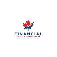 logo financier canadien. illustration de conception de logo canadien d'entreprise d'assurance. logo financier d'entreprise vecteur