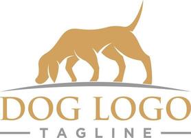 conception de signe de logo de chien vecteur