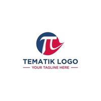 conception de signe de logo pi tematik vecteur