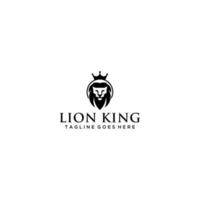 modèle de logo de couronne de lion royal. vecteur