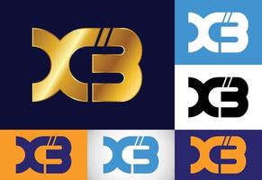 modèle de vecteur de conception de logo initial lettre monogramme xb. symbole de l'alphabet graphique.