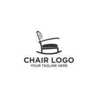 conception de signe de logo de chaise vecteur