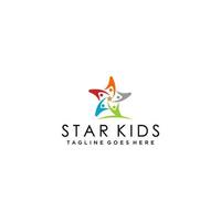création de logo pour enfants étoiles. vecteur