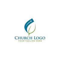 conception de signe de logo sain église vecteur