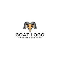 création de signe de logo tête de chèvre vecteur