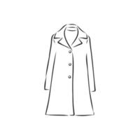 manteau de croquis de vecteur