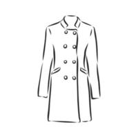 manteau de croquis de vecteur