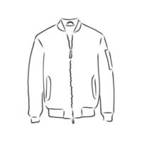 croquis de vecteur de veste manteau d'hiver