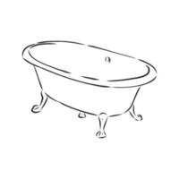 croquis de vecteur de bain