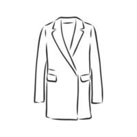 manteau de croquis de vecteur