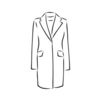 manteau de croquis de vecteur