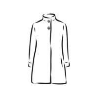 manteau de croquis de vecteur