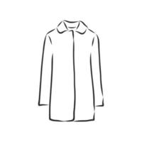 manteau de croquis de vecteur