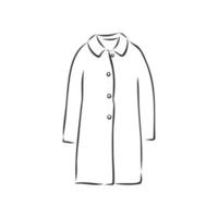 manteau de croquis de vecteur