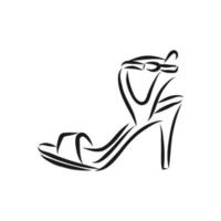 croquis de vecteur de chaussures pour femmes