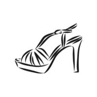 croquis de vecteur de chaussures pour femmes