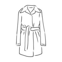 croquis de vecteur de veste manteau d'hiver