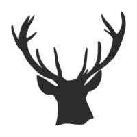 silhouette d'un croquis de vecteur de cerf