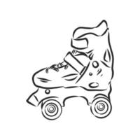 croquis de vecteur de patins à roulettes