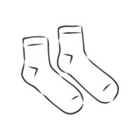 chaussettes de croquis de vecteur