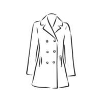 manteau de croquis de vecteur