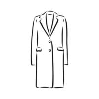 manteau de croquis de vecteur