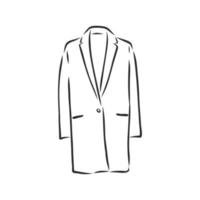 manteau de croquis de vecteur