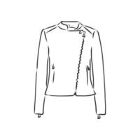 croquis de vecteur de veste en cuir