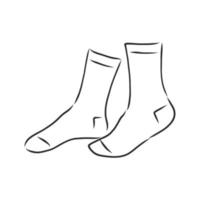 croquis de vecteur de chaussettes