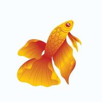 vecteur d'illustration de poisson betta. inspiration de conception de logo de poisson betta