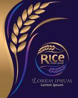 adobepaddy riz premium biologique produit naturel bannière logo vecteur conception illustrateur oeuvre