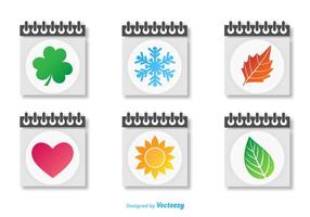 Vecteurs d'icônes de calendriers saisonniers vecteur