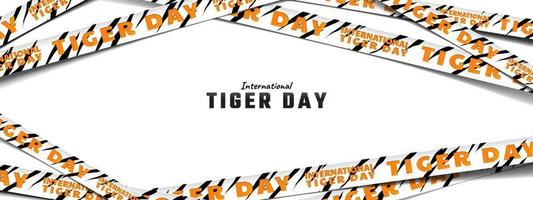 sensibilisation à la journée internationale du tigre pour la conservation vecteur