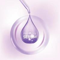 sérum anti-âge soins de la peau cosmétique vecteur